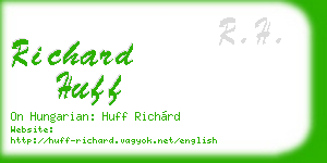 richard huff business card