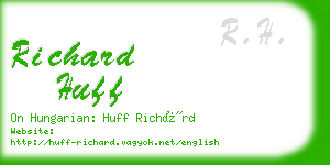 richard huff business card